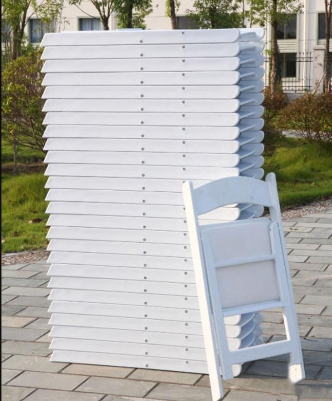 Manufacturer Outdoor Indoor White Resin Padded Folding Wimbledon Chair