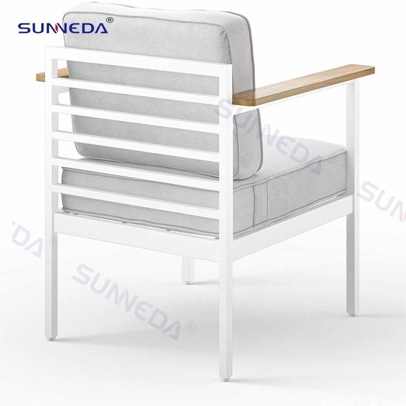 Modern Home Villa Hotel Resort White Aluminum Outdoor Garden Sofa Set