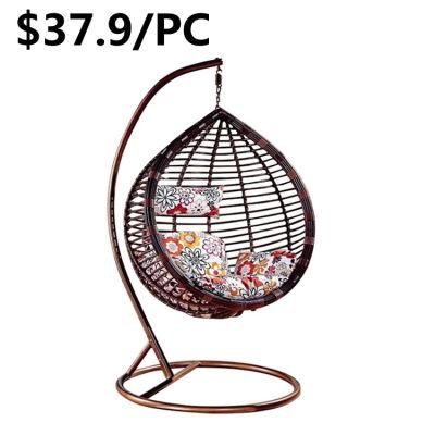 Hot Sale Leisure Bedroom Hotel Wedding Metal Wicker Swing Chair