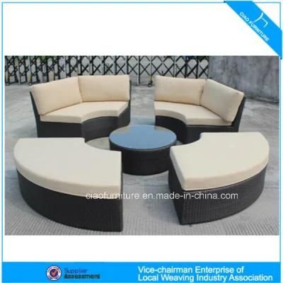 Garden Rattan Furniture Outdoor Sectional Wicker Sofa (CF1038)