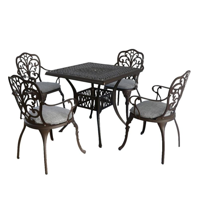 Cast Aluminum Garden BBQ Table Patio Grill Table Set BBQ Table
