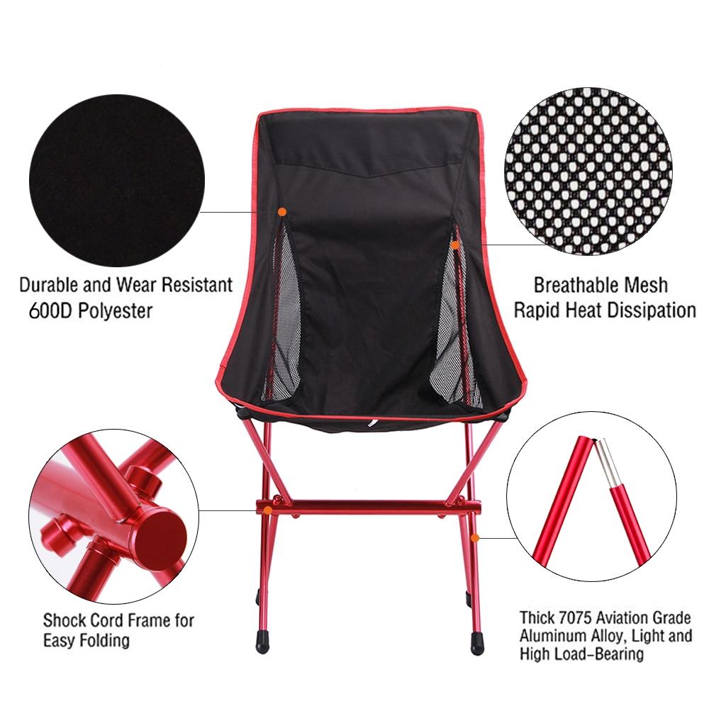 Aluminium Light Folding Beach Portable Metal Reclining Camping Folding Chair