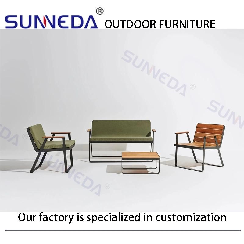 New Style Presentable Leisure Upholstery Chair with Teak for Armrest