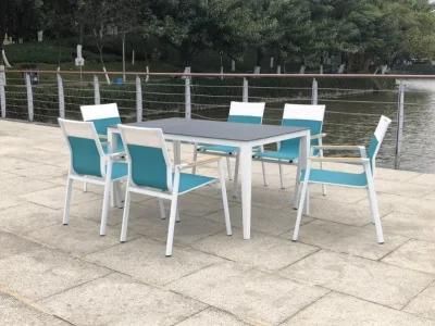 New OEM Customized Foshan White Outdoor Chairs Dining Table Sets