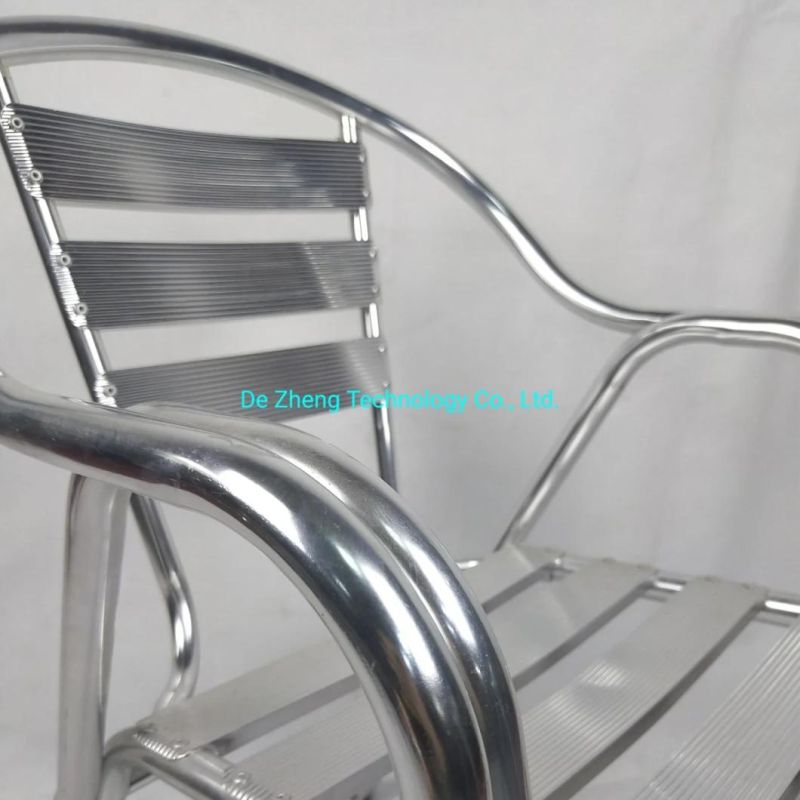 Wholesale Stock High Quality Outdoor Aluminum Patio Stackable Bistro Restaurant Dining Chair