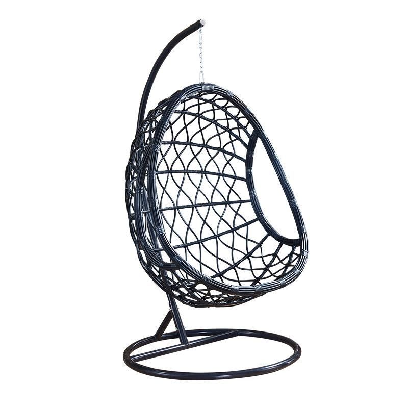 New Design Rattan Wicker Ratio Hotel Egg Hanging Swing Chair