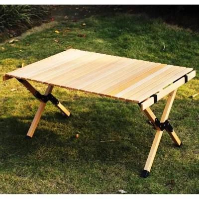2020 Wholesales Camping Table Folding Egg Roll Wooden Table 40kg Bearing Egg Roll Table
