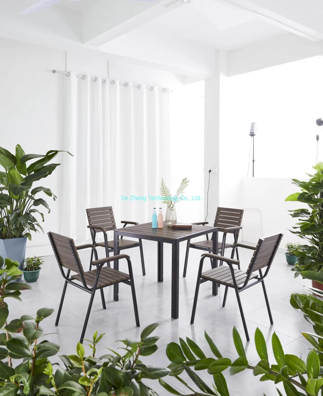 High Quality Hotel White Metal Aluminium Outdoor Table and Chair High End Outdoor Patio Furniture Patio Dining Sets