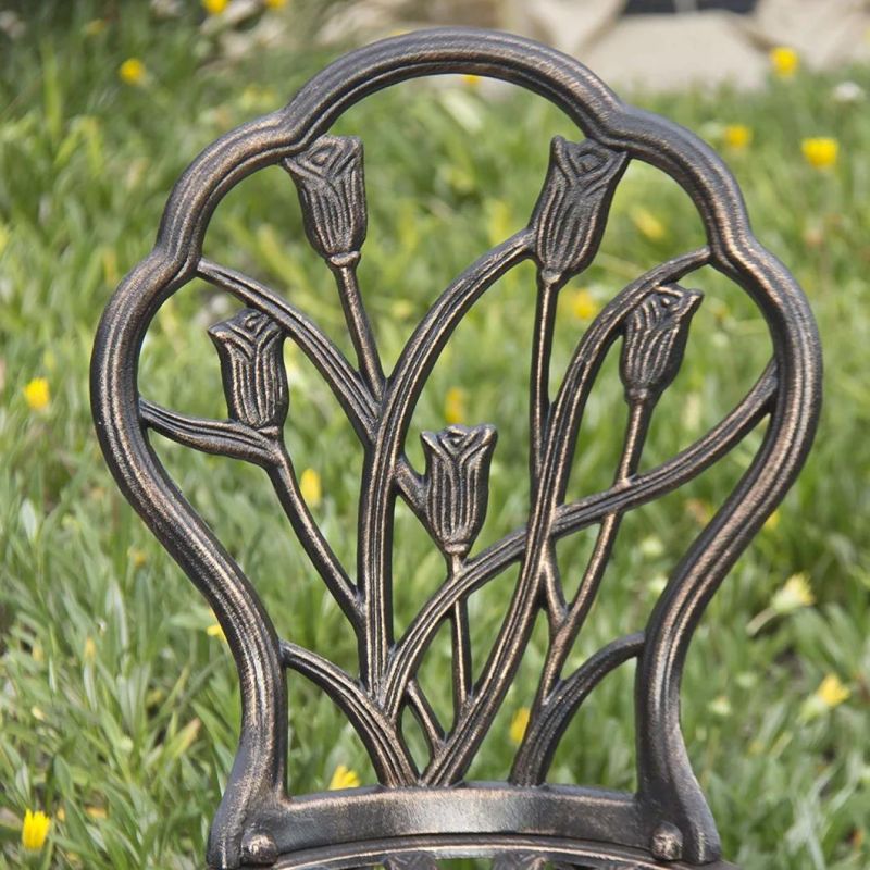 Best Choice Products Cast Aluminum Patio Bistro Furniture Set in Antique for Sale