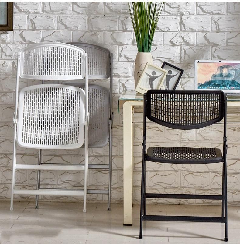 Outdoor Frames Metal Stacking Foldable Furniture Restaurant Portable Leather Chair