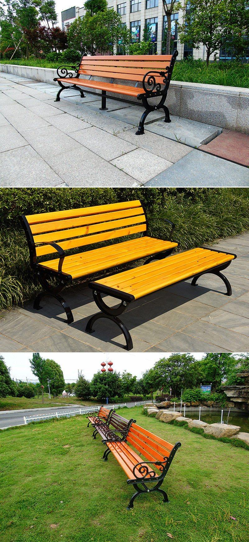 Aluminum Cast Legs Garden Bench Chair by China Manufacturer
