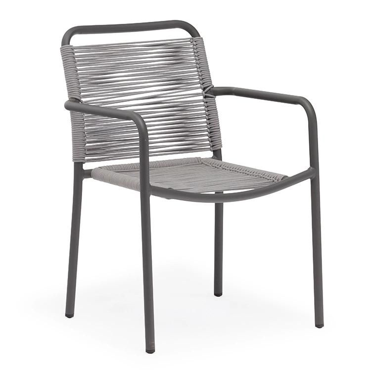 Aluminum Garden Rope Woven Chair Outdoor Handwoven Chairs