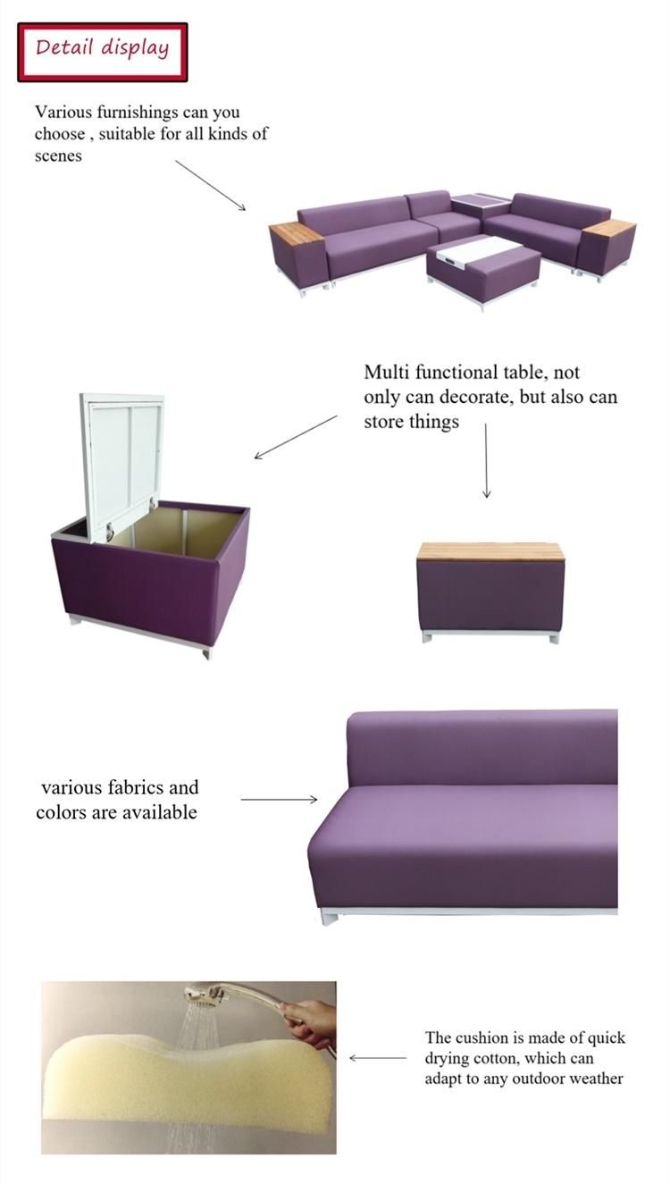 China Contemporary Aluminium Balcony Furniture with Cushion out Door Garden Furniture