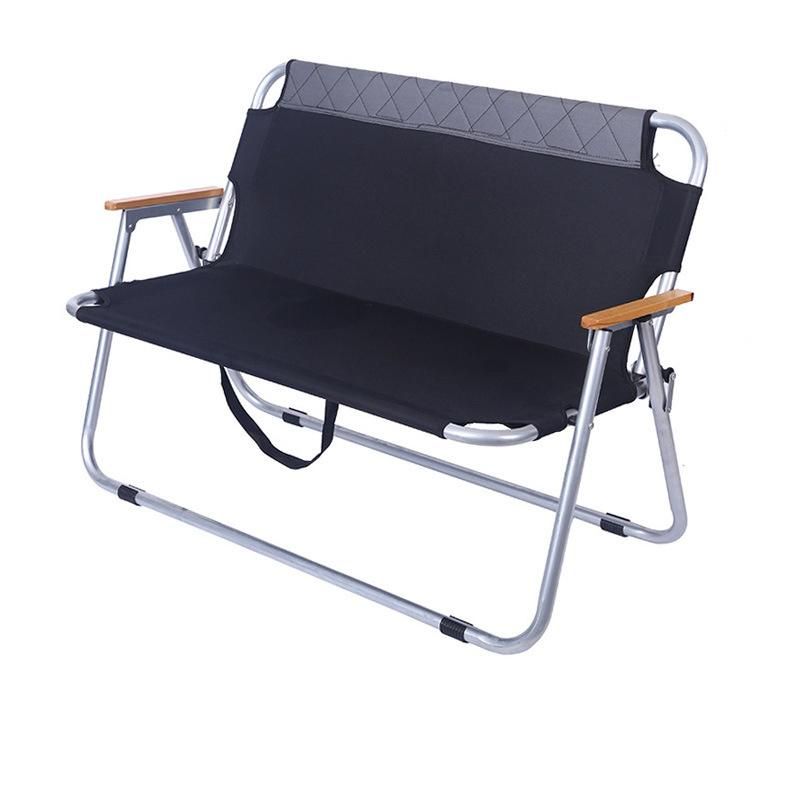 Portable Leisure Backrest Armchair Outdoor Folding Double Chair Aluminum Alloy Wyz19474
