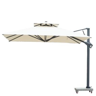 3*3m Luxury Square Shape Big Roma Umbrella Rotatable Outdoor Garden Patio Cantilever Parasol Umbrella