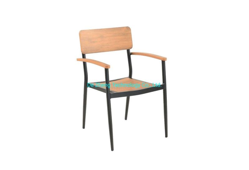 New Garden Sets Factory Sale Teak Polyeood Aluminum Bamboo Dining Stacking Chairs and Table Patio Outdoor Furniture
