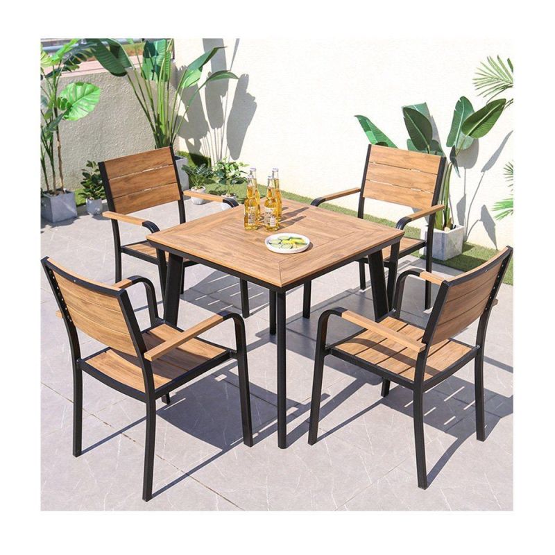Hotel Modern Restaurant Outdoor Garden Furniture Patio Dining Table