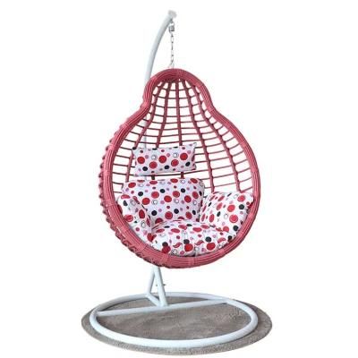 Patio Wicker Rattan Hanging Hammock Egg Swing Chair with Cushion