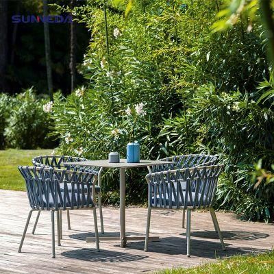 Outdoor Garden Modern Chair Set and HPL Plate Tea Table