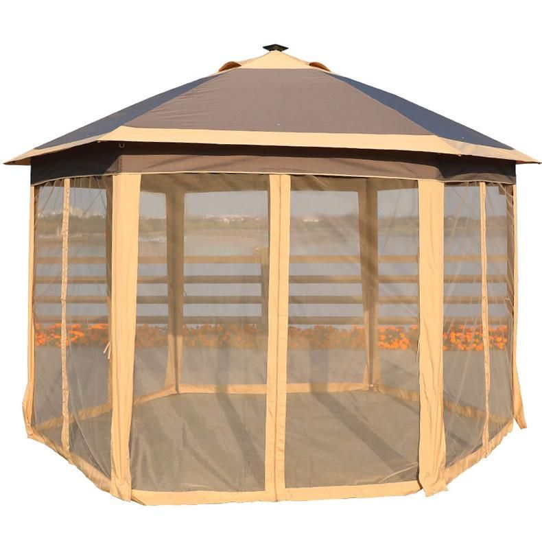 Outdoor Leisure Gazebo for Shade and Rain with Mosquito Netting