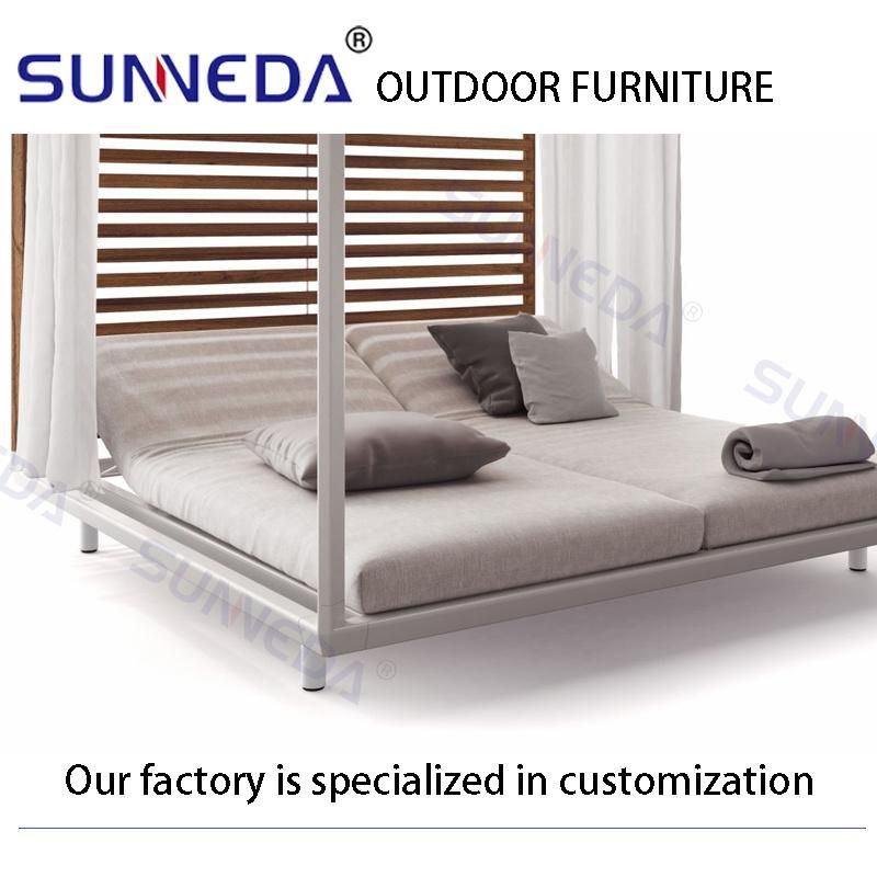 Hotel Presentable Patio Outdoor Aluminum Frame Leisure Chaise Lounge