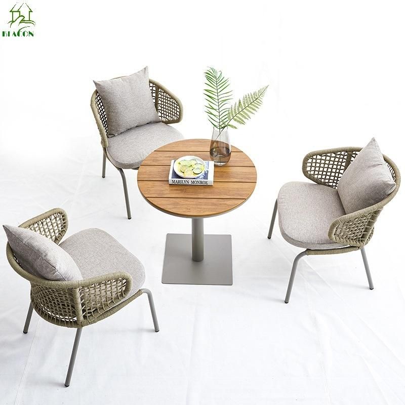 Waterproof Simple Garden Furniture Aluminum Patio Table Set