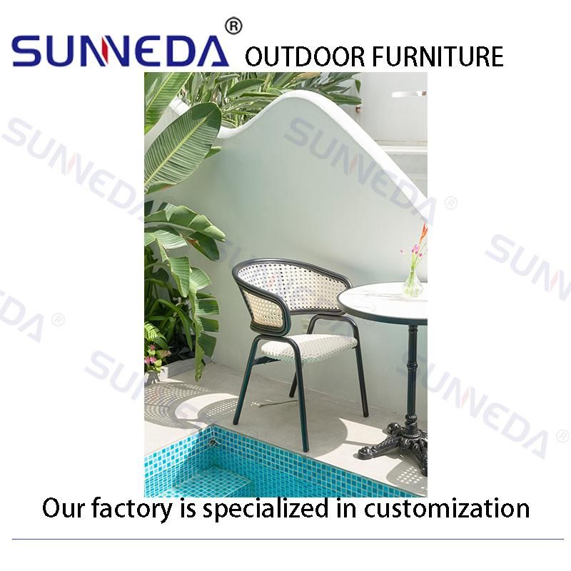 Outdoor Home Furniture Garden Sets Rattan Aluminum Chair with Table