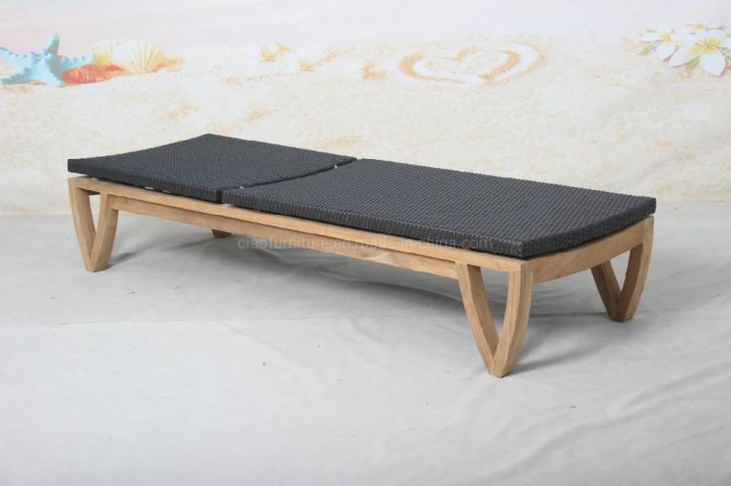 Modern Outdoor Furniture Patio Rattan Leisure Chair Wicker Sofa Bed Garden Daybed Lounge Beach Daybed