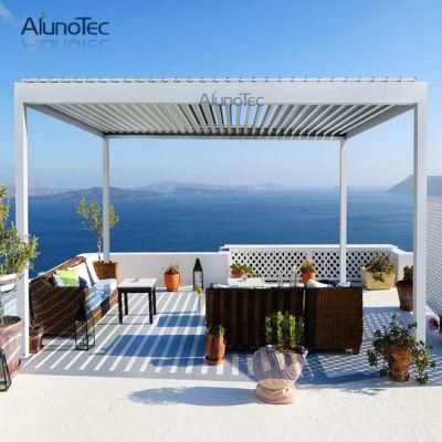 Garden Electric Sun Shading Bioclimatic Gazebo Outdoor Waterproof Aluminum Pergola