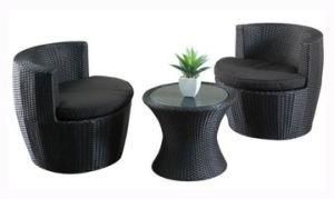 3PCS Garden Outdoor Furniture Wicker Rattan Vase Set Aluminum Frame