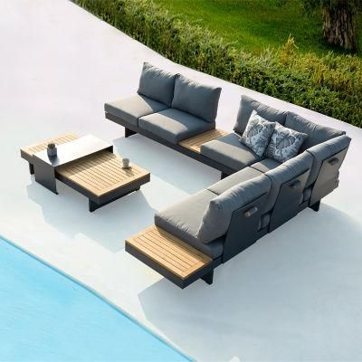 Best Selling Rope Set Corner Lounge Garden New Hotel Coming Aluminum Sofa Outdoor Furniture