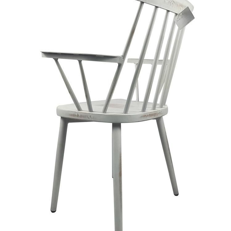 French Design Ivory Paint Restaurant Bar Rust Resistance Cafe Outdoor Garden Furniture
