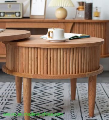 Nordic Style Coffee Table New Design Wooden Coffee Table with Wooden Frame Living Room Furniture 2 Tier