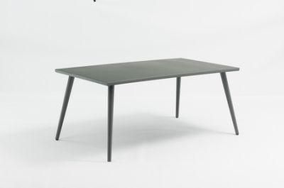 Powder Coated Black Aluminum Rectangle Table