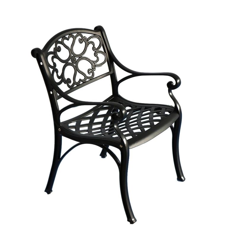 Oval Garden Dining Table Cast Aluminium Patio Dining Table Furniture Sets