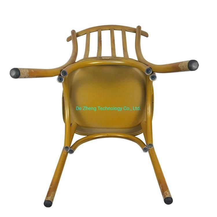 American Style Natural Color Aluminum Luxury Outdoor Restaurant Cafe Chair Set