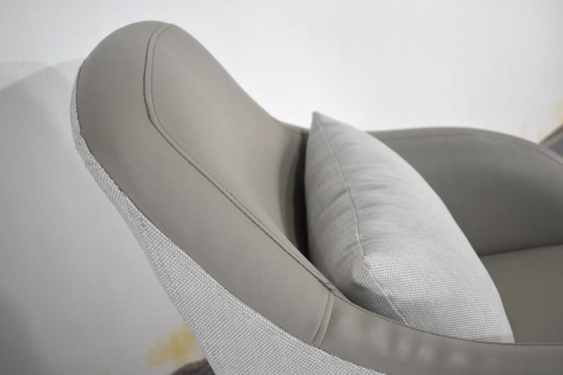 Loose Furniture Outdoor Office Leisure Fabric PU Sofa with Ottoman