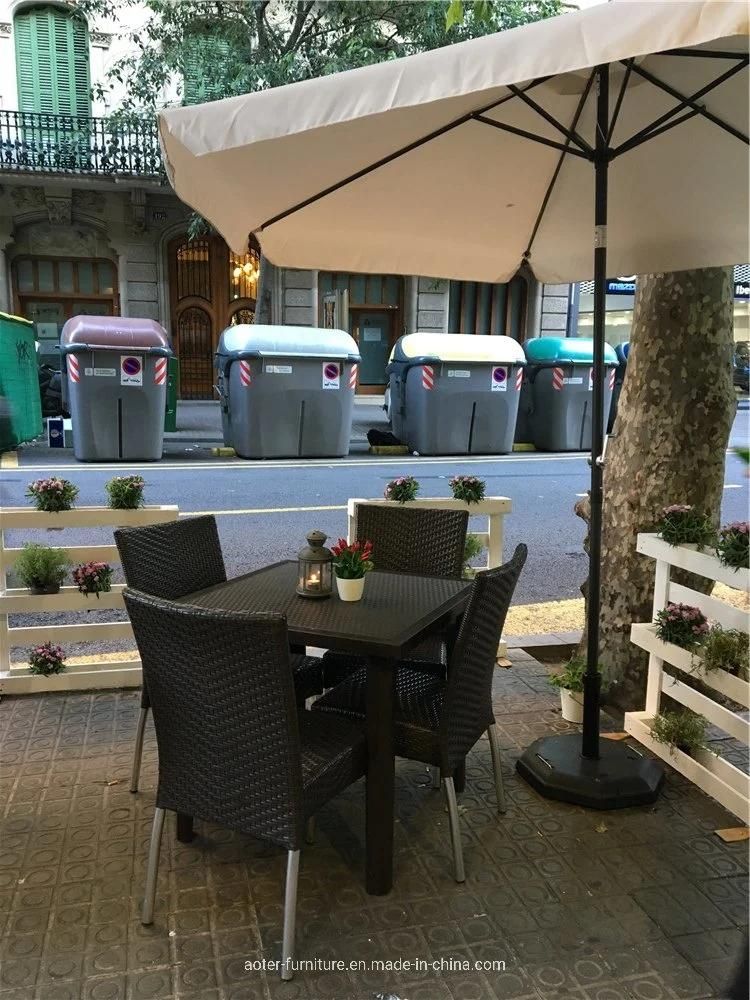 Waterproof Commercial Cafe Dining White Contemporary Modern Outdoor PE Rattan Dining Furniture