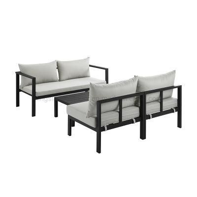 Garden Aluminum Furniture Patio Mini Lounge Sofa with Coffee Table 1set/Carton