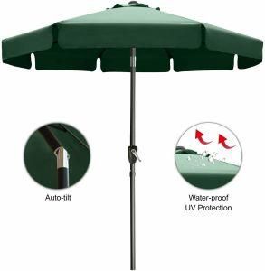 10FT Outdoor Garden Table Patio Umbrella Market Sunshade Umbrella Parasol with Flap