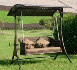 2 Seat Rattan Swing with Cushion