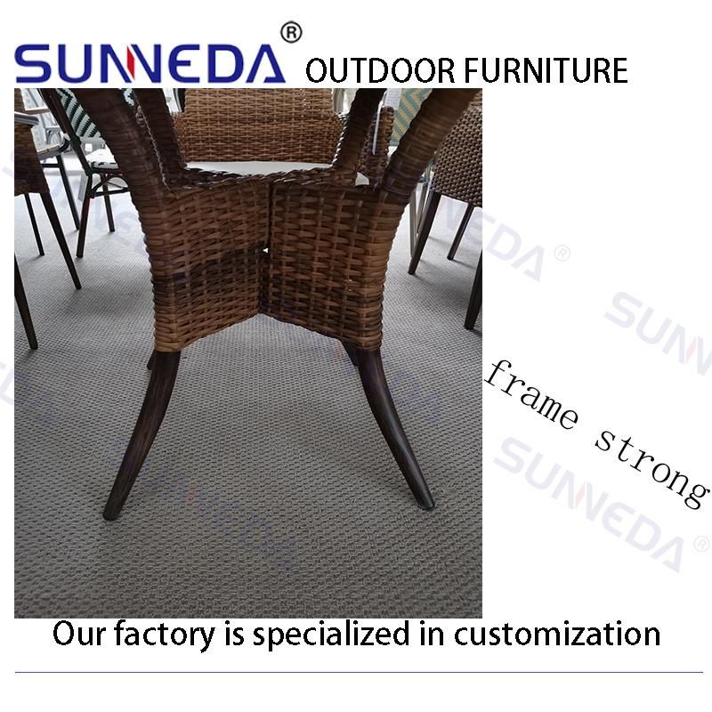 Leisure Furniture Outdoor Garden Sets Rattan Patio Aluminum Chair with Table