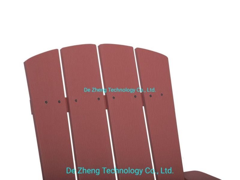 Outdoor Polywood Beach Adirondack Chair Hotel Pool and Balcony Chaise Lounge with Grain Touch