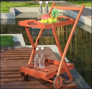 Solid Wood Pattaya Chaise Lounge Tea Table