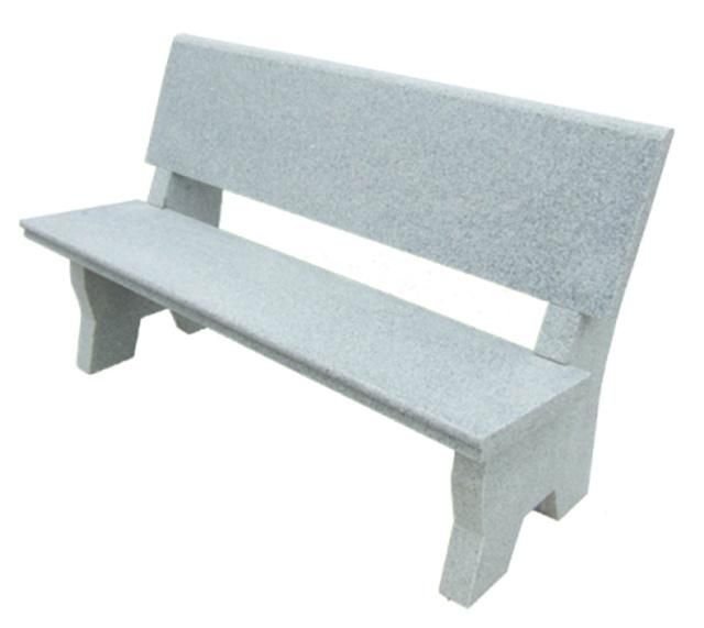 Park Decorations China Grey Granite Resting Bench