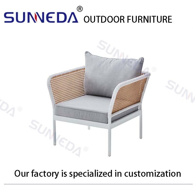 Upholstered Morden Outdoor Garden Furniture Creativity Woven Sofa Set with Thick Cousion