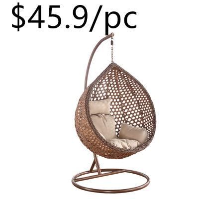 Cheap Living Home Wicker Furniture Rattan Garden Swing Wholesale Chair