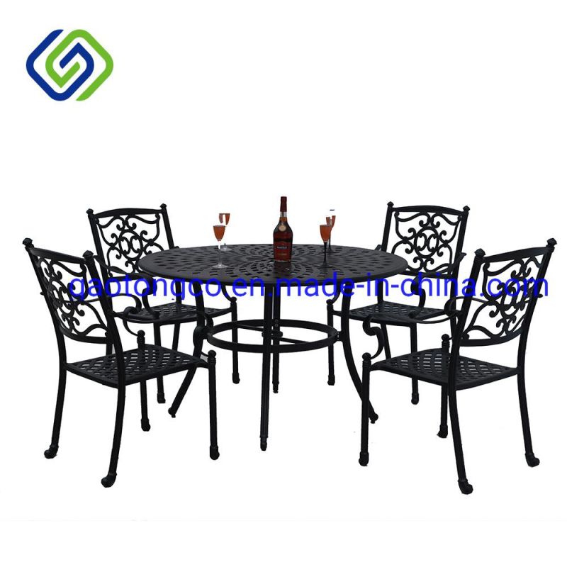 3 Piece Cast Aluminium Cafe Bistro Set Patio Cast Garden Outdoor Furniture Table and Chairs