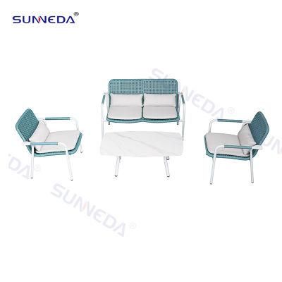 Outdoor Luxury Dining Set Aluminum Garden Sofa Set