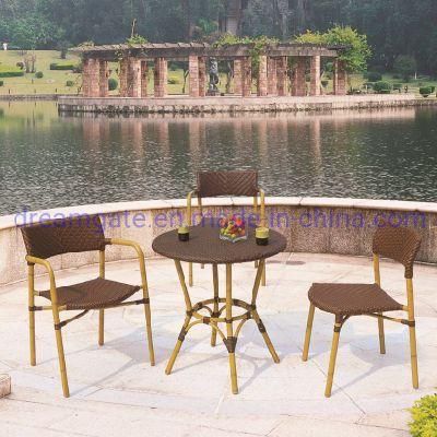 Small Light Weight Bamboo Look Cafe Furnitre Rattan Restaurant Furniture